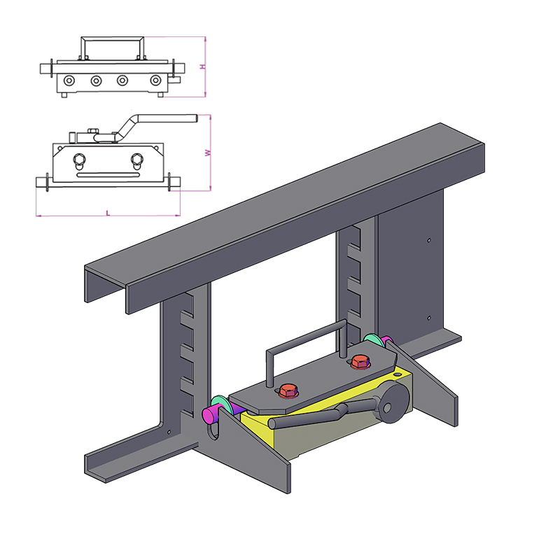 Shuttering magnet dengan pemegang