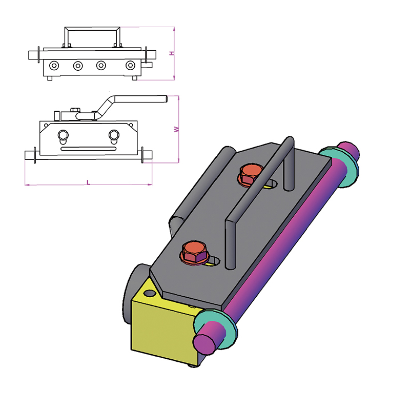 Shuttering magnet dengan pemegang
